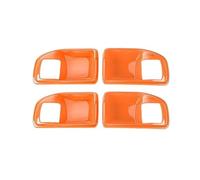 HCPAVEXT for Jeep for Wrangler JK 2011-2017 4-Door Interior Door Handle Bowl Decoration Cover Trim Stickers Interior Car Handle(Orange)
