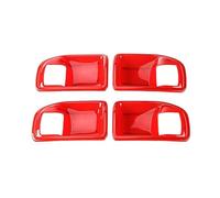 HCPAVEXT for Jeep for Wrangler JK 2011-2017 4-Door Interior Door Handle Bowl Decoration Cover Trim Stickers Interior Car Handle(Red)