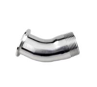 HCPGBGLBTF 1/2” 3/4” 1” 1-1/4” 1-1/2” 2”(DN15-DN50) BSP Male Threaded Pipe Fitting 45 Degree Elbow 1.5'' Tri Clamp 50.5mm Ferrule Threaded Elbow(DN50OD77.5MM)