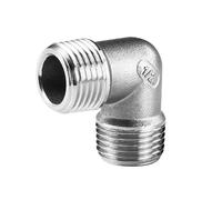 HCPGBGLBTF 1/4" 3/8" 1/2" 3/4" 1" BSP Elbow 90 Degree Angled 304 Stainless Steel Male Threaded Pipe Fitting Threaded Elbow(1")