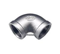 HCPGBGLBTF 1/8" 1/4" 3/8" 1/2" 3/4" 1" 1-1/4" BSP Elbow 90 Degree Angled Stainless Steel 304 Female Threaded Pipe Fitting Threaded Elbow(DN20)