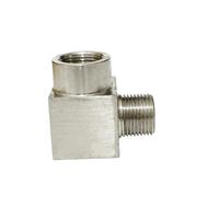 HCPGBGLBTF 1/8" 1/4" 3/8" 1/2" 3/4" 1" BSP Female to Male Thread 304 Stainless Steel Elbow Pipe Fitting High Pressure Resistant Connector Threaded Elbow(1")