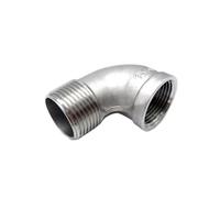 HCPGBGLBTF 1/8'' - 2'' BSP Male to Female Thread 316 Stainless Steel 90 Degree Elbow Water Pipe Fitting 316L Joint Connector Threaded Elbow(2")
