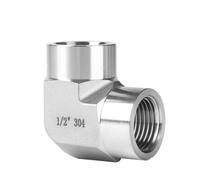 HCPGBGLBTF 304 316 Stainless Steel Forged Female Elbows Pipe Fittings Connector Thread BSPT 1/4" 3/8" 1/2" 3/4" 6000psi Threaded Elbow(316 BSPT,1/2")