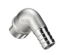 HCPGBGLBTF 304 stainless steel external wire elbow 90 degree right angle water pipe elbow skin joint external thread hose oil pipe joint Threaded elbow(10mm,1/8")