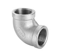 HCPGBGLBTF 304 Stainless Steel Internal and External Thread Elbow 90 Degree Bend Water Pipe Variable Diameter Joint Accessories Threaded Elbow(F-F,1")