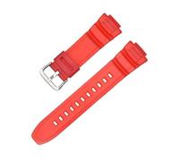 HCPHCVEVVK Fit For Casio MCW-100H/W-S220 H/Hdds100 Convex Interface Men Women Soft Multi-Color Sports Resin Silicone Watch Strap Watchbands(Red-Steel-K5)