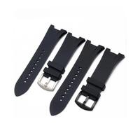 HCPHCVEVVK Silicone Watch Strap Fit For Armani Ax1803 1802 1050 Concave Black Rubber Watchband Accessories 31 * 14mm(Yellow-Black-K2)