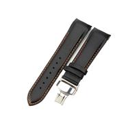 HCPHCVEVVK Watch Leather Strap Fit For Tissot Couturier T035 Belt T035617A 439 627A T035410 Accessories 22 23 24mm Black Brown Men's Watch Band(Black orange-Stee-B1,24mm)