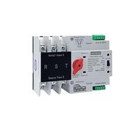 HCQ5-125 Single Phase Din Rail ATS 220V Dual Power Automatic Transfer Electrical Selector Switches Uninterrupted 3P 63A100A 125A Automatic switch (Color : 63A, Size : 3)