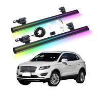 HCQAO Electric Power Running Board Electric Side Steps Compatible for Lincoln MKC Colorful Lighting Retractable Truck Step Nerf Bars, Side Bars，Step Bars