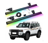 HCQAO Electric Power Running Board Side Steps Compatible for Toyota Land Cruiser Prado LC250 2018-2025 Colorful Lighting Retractable Truck Step Nerf Bars, Side Bars，Step Bars