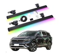 HCQAO Electric Running Board Compatible For VW Talagon 2021-2025 Colorful Lighting Retractable Truck Step Nerf Bars, Side Bars，Step Bars