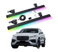HCQAO Side Bars Electric Power Running Board Electric Side Steps Compatible For JAGUAR F-PACE 2018-2025 Colorful Lighting Retractable Truck Steps