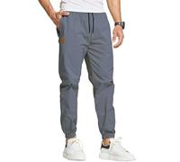 HCSS Jogger for Men Cargo Trousers Men Casual Sweatpants Elasticated Waist Drawstring Pants with Pockets(Denim Blue-L)