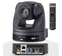 HCSTVCON 4K NDI PTZ Camera 20X, HDMI USB LAN Outputs Video Conference Camera Webcam for Church Worship/Events Services/Education,Works with Zoom,Skype,OBS