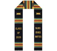 HCTCPALS Kente Graduation Stole for African American Graduates, Generation of 2025 Graduation Sash, Kente Stole, African Sash, Graduation Gift, Black Grads Matter One Size, 72