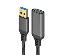 HCTian USB 3.0 Extension Cable 6.5ft/2m, USB 3.0 A Male to A Female USB Extender Lead 5Gbps High Speed Data Transfer Compatible with Printer, Scanner, Keyboard, Oculus Rift, Camera, Black