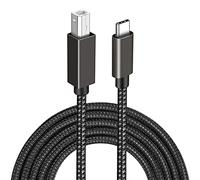 HCTian USB C Printer Cable 2m/6.5ft, Thunderbolt 3 Type C Male to USB B Male Lead Scanner Cable Compatible with MIDI, DJ Controller, HP, Canon and other USB B device