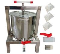 HCTOOL Honey Press Extractor Wax Machine Stainless Steel Honey Press Beeswax Machine Manual Large Bee Honey Presser Fruit Wine Press For Honey Wine Juice Vegetables Olive Oil Making