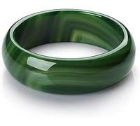 Hcusvcop Jade bracelet, For Women, Natural Green Jade Bangle, Round Bangles with Jewelry Box, Inner 54-64Mm