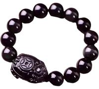 Hcusvcop Lucky Braceletl, Black Obsidian Dragon Turtle Wealth Jewelry Healing Chakra Crystal Amulet