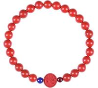Hcusvcop Lucky Braceletl, Cinnabar Crystal Feng Shui Wealth Bracelet Chakra Gems Taiji Diagram