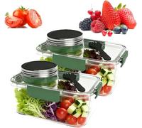 HCVQSINJN Upgraded Salad Container, Leak-Proof Lunch Box, Large Capacity Portable, Suitable for Schools, Offices, and Homes