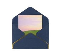 HCVXBSA A hill covered in green grass Blank Cards with Envelopes All Occasion Greeting, Premium Shimmery Note for Birthday, Christmas, Wedding, 4 x 6 inch