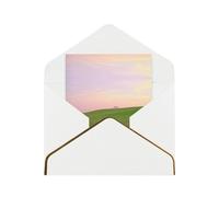 HCVXBSA A hill covered in green grass Blank Cards with Envelopes All Occasion Greeting, Premium Shimmery Note for Birthday, Christmas, Wedding, 4 x 6 inch