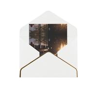 HCVXBSA Autumn bonfire Blank Cards with Envelopes All Occasion Greeting, Premium Shimmery Note for Birthday, Christmas, Wedding, 4 x 6 inch