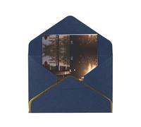 HCVXBSA Autumn bonfire Blank Cards with Envelopes All Occasion Greeting, Premium Shimmery Note for Birthday, Christmas, Wedding, 4 x 6 inch