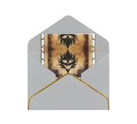 HCVXBSA Background of Hell's Fire Blank Cards with Envelopes All Occasion Greeting, Premium Shimmery Note for Birthday, Christmas, Wedding, 4 x 6 inch Light Grey