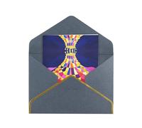HCVXBSA Crown and Robe Blank Cards with Envelopes All Occasion Greeting, Premium Shimmery Note for Birthday, Christmas, Wedding, 4 x 6 inch