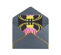 HCVXBSA crown Blank Cards with Envelopes All Occasion Greeting, Premium Shimmery Note for Birthday, Christmas, Wedding, 4 x 6 inch Black