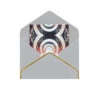 HCVXBSA Curves and eddies Blank Cards with Envelopes All Occasion Greeting, Premium Shimmery Note for Birthday, Christmas, Wedding, 4 x 6 inch Light Grey