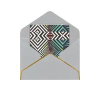 HCVXBSA Dangerous stripes Blank Cards with Envelopes All Occasion Greeting, Premium Shimmery Note for Birthday, Christmas, Wedding, 4 x 6 inch Light Grey