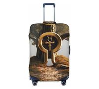 HCVXBSA Elastic Suitcase Cover Luggage Suitcase Cover Washable Fit for 18-32 inch Suitcase Suitcase Mysterious Gold Symbol Travel Accessories, Black, M