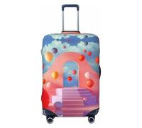 HCVXBSA Elastic Washable Suitcase Cover Candy Land Style Luggage Cover for 18-32 Inch Suitcase Travel Accessories, Black, S