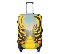 HCVXBSA Elastic Washable Suitcase Cover Protector The Way to Heaven for Suitcase Travel Accessories 18-32 Inch, Black, L