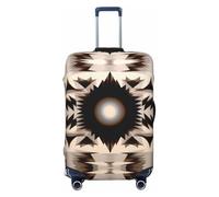 HCVXBSA Elastic Washable Suitcase Protector Cover Kaleidoscope Luggage Cover Fit 18-32 Inch Suitcase Travel Accessories, Black, L