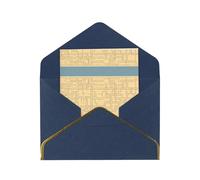 HCVXBSA Enter the maze of thinking Blank Cards with Envelopes All Occasion Greeting, Premium Shimmery Note for Birthday, Christmas, Wedding, 4 x 6 inch Blue