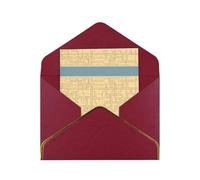 HCVXBSA Enter the maze of thinking Blank Cards with Envelopes All Occasion Greeting, Premium Shimmery Note for Birthday, Christmas, Wedding, 4 x 6 inch Dark Red