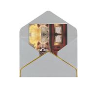HCVXBSA Fantastic and adorable dog Blank Cards with Envelopes All Occasion Greeting, Premium Shimmery Note for Birthday, Christmas, Wedding, 4 x 6 inch