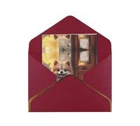 HCVXBSA Fantastic and adorable dog Blank Cards with Envelopes All Occasion Greeting, Premium Shimmery Note for Birthday, Christmas, Wedding, 4 x 6 inch