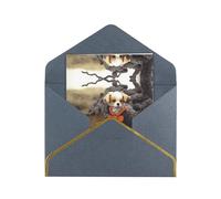 HCVXBSA Fantastic Cute Dog Blank Cards with Envelopes All Occasion Greeting, Premium Shimmery Note for Birthday, Christmas, Wedding, 4 x 6 inch