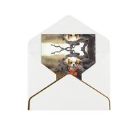 HCVXBSA Fantastic Cute Dog Blank Cards with Envelopes All Occasion Greeting, Premium Shimmery Note for Birthday, Christmas, Wedding, 4 x 6 inch