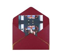 HCVXBSA Fashionable ostrich Blank Cards with Envelopes All Occasion Greeting, Premium Shimmery Note for Birthday, Christmas, Wedding, 4 x 6 inch