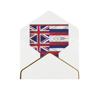 HCVXBSA Flag of Hawaii American Blank Cards with Envelopes All Occasion Greeting, Premium Shimmery Note for Birthday, Christmas, Wedding, 4 x 6 inch White