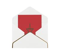 HCVXBSA Flag of Morocco Blank Cards with Envelopes All Occasion Greeting, Premium Shimmery Note for Birthday, Christmas, Wedding, 4 x 6 inch White